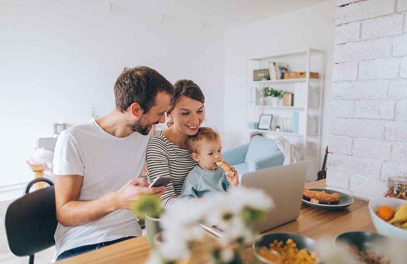 A visualization of a happy.family