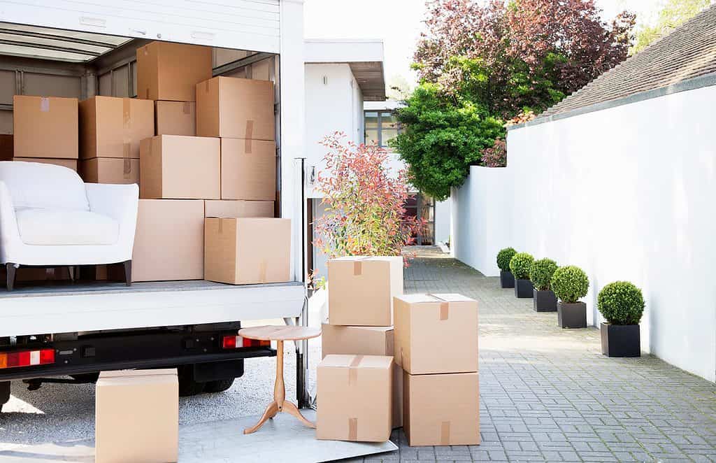 A pile of boxes.