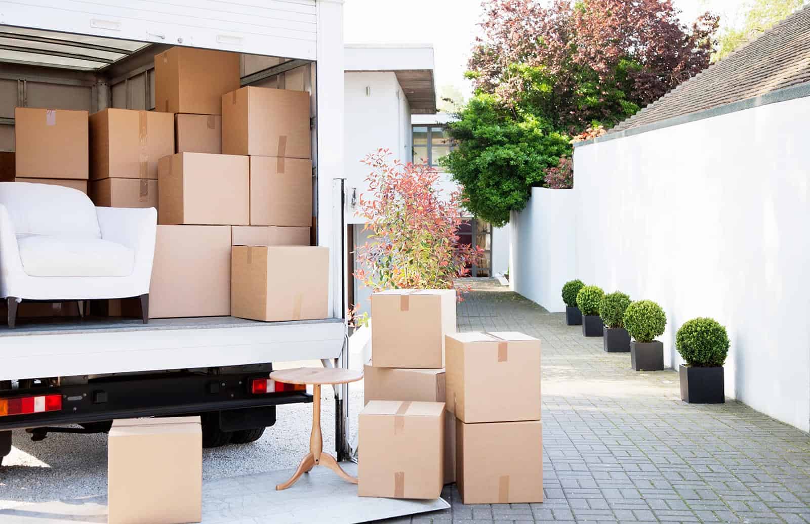 A pile of boxes.