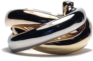 Why Whittier_temp ring An image of a silver and gold ring intertwined together.