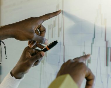 Pointing at chart